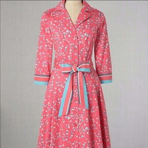 Boden (18/14) Pink Riviera Shirt Dress (No Sash)